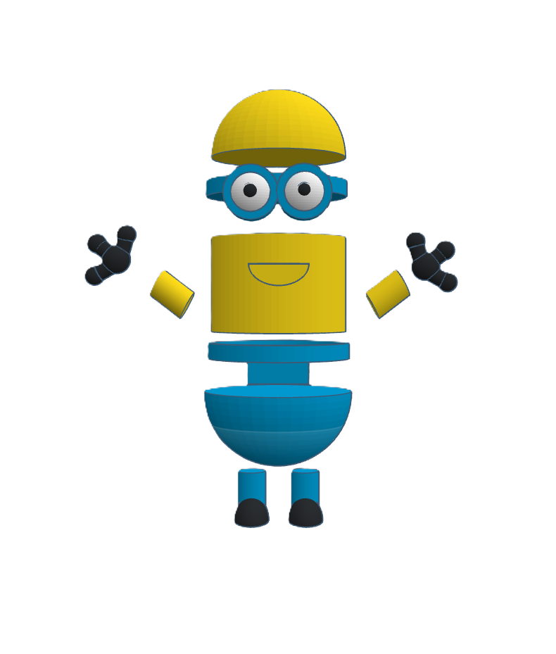 Diseño 3D minion taller impresión 3D Navarra